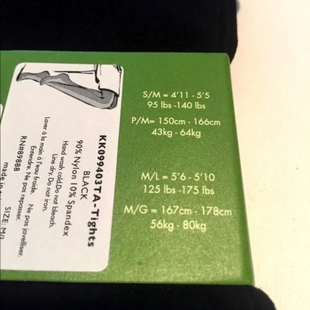Kate Spade Black Tights Size S/M & M/L Free Gift Ships Same Day